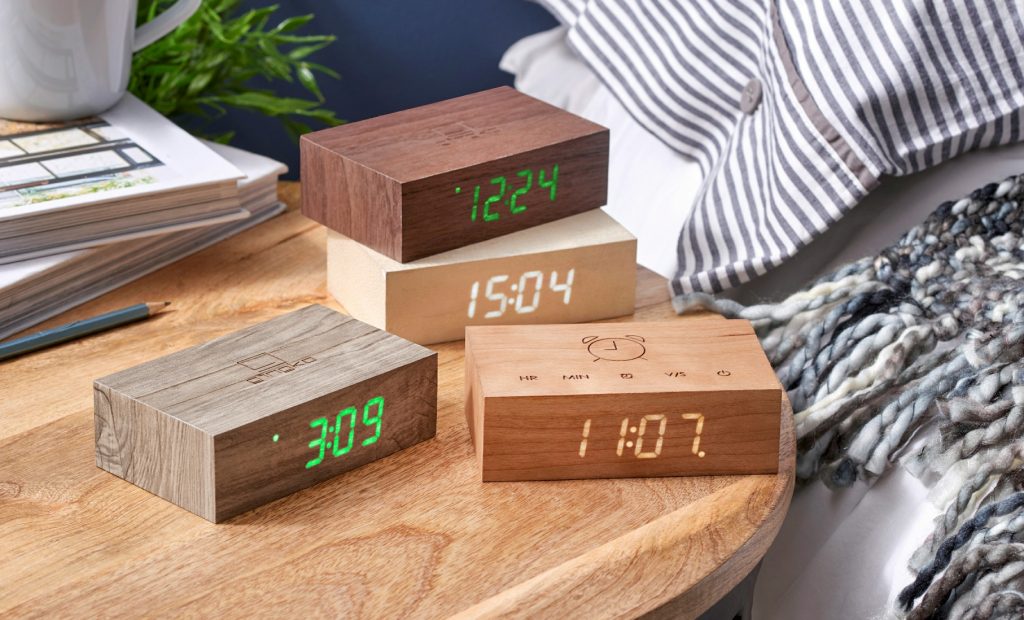 Flip Click Clock White Birch