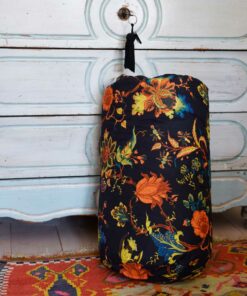 DOUBLE QUILTED THROW- BURNT ORANGE PRINT