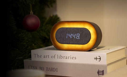 Lumos Clock Oval Walnut