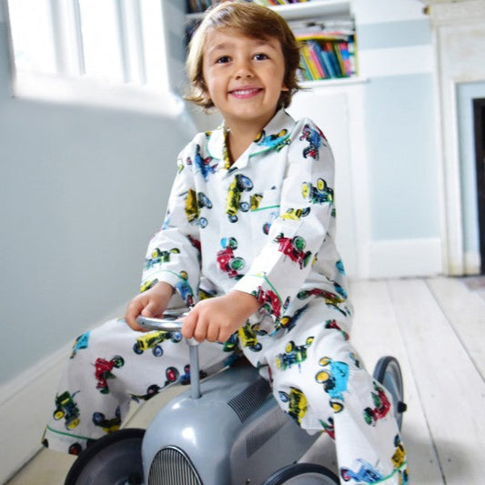 Bertie Tractor Cotton Pyjamas Age 1/2 YRS