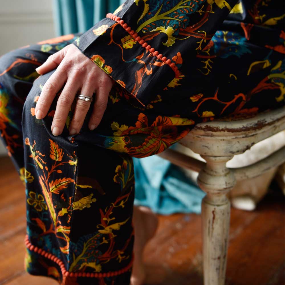 BURNT ORANGE PRINT PYJAMAS S/M