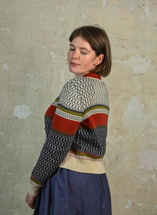 Vera - Geometric Fairisle Jacquard  Extra Large (20-22)