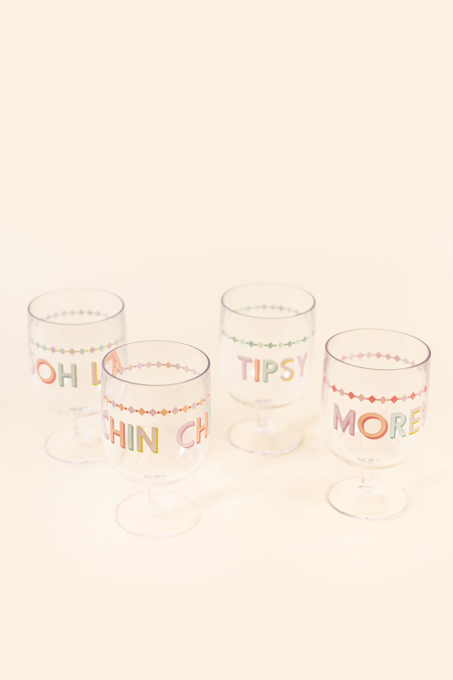 YVONNE ELLEN SET OF 4 PICNIC WINE GLASSES