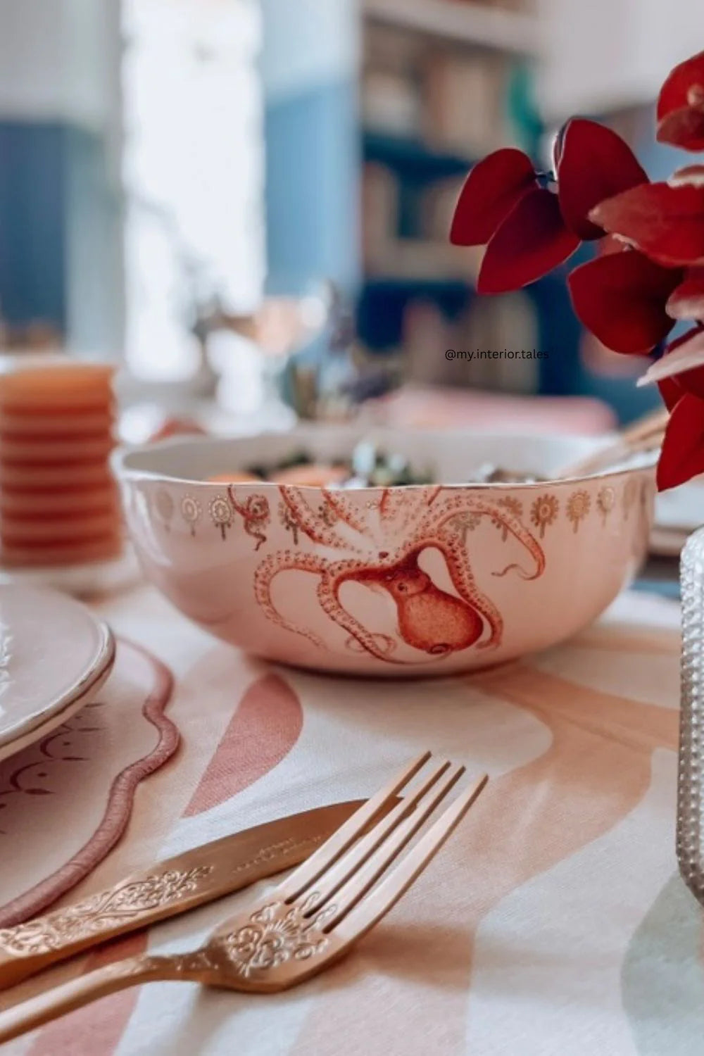 YVONNE ELLEN SERVING BOWL OCTOPUS