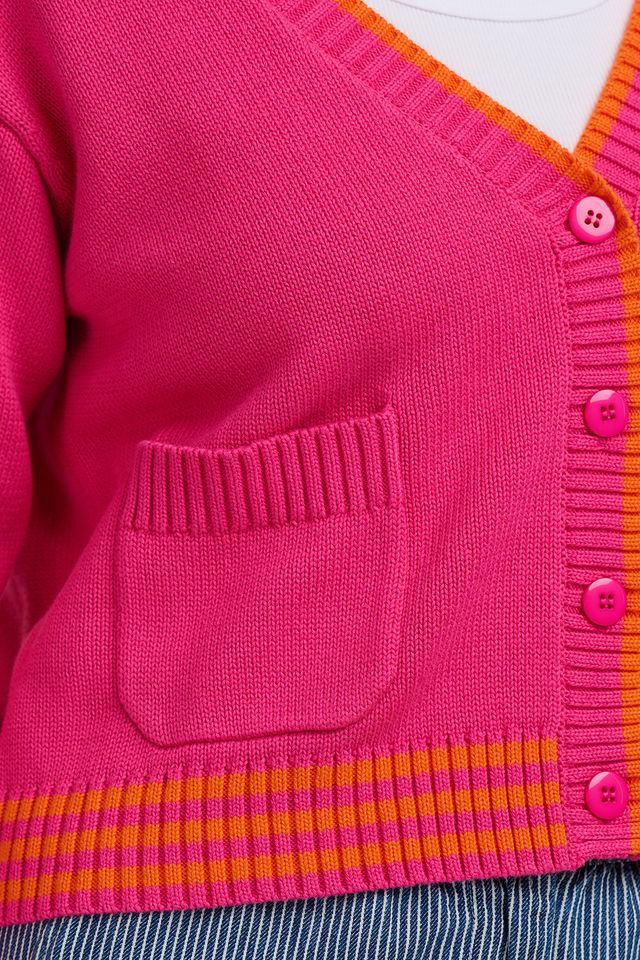 PINK, ORANGE HIGHLIGHTS  SIGOURNEY CARDIGAN
