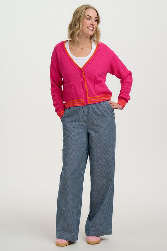 PINK, ORANGE HIGHLIGHTS  SIGOURNEY CARDIGAN