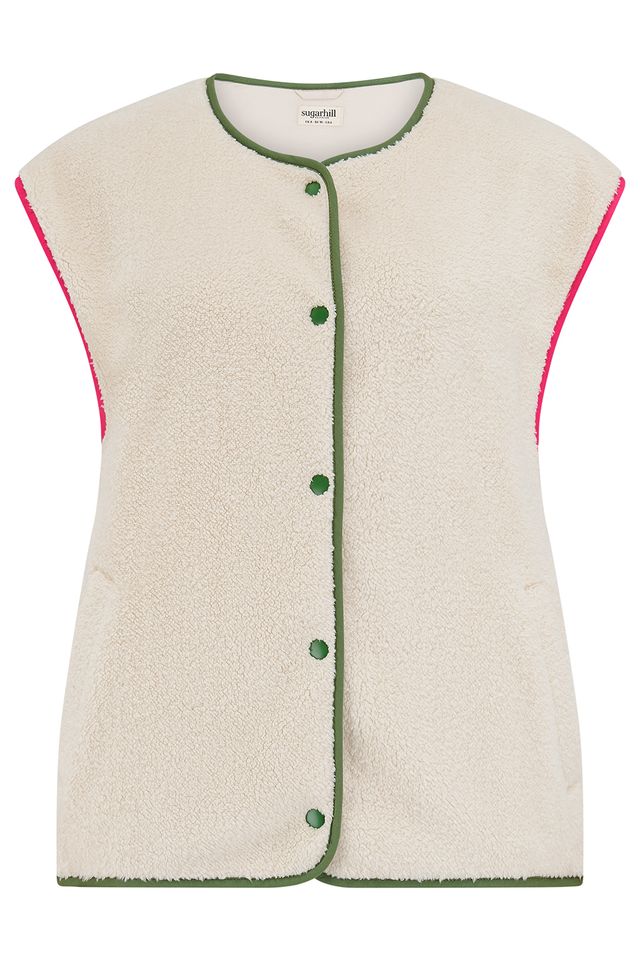 OATMEAL SOPHIE FLEECE GILET