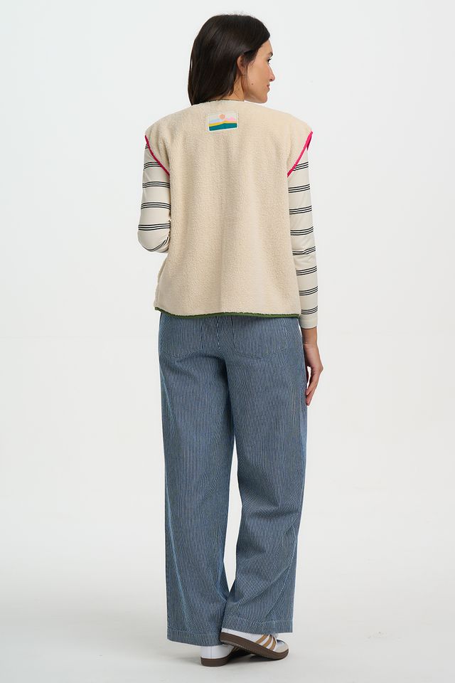 OATMEAL SOPHIE FLEECE GILET