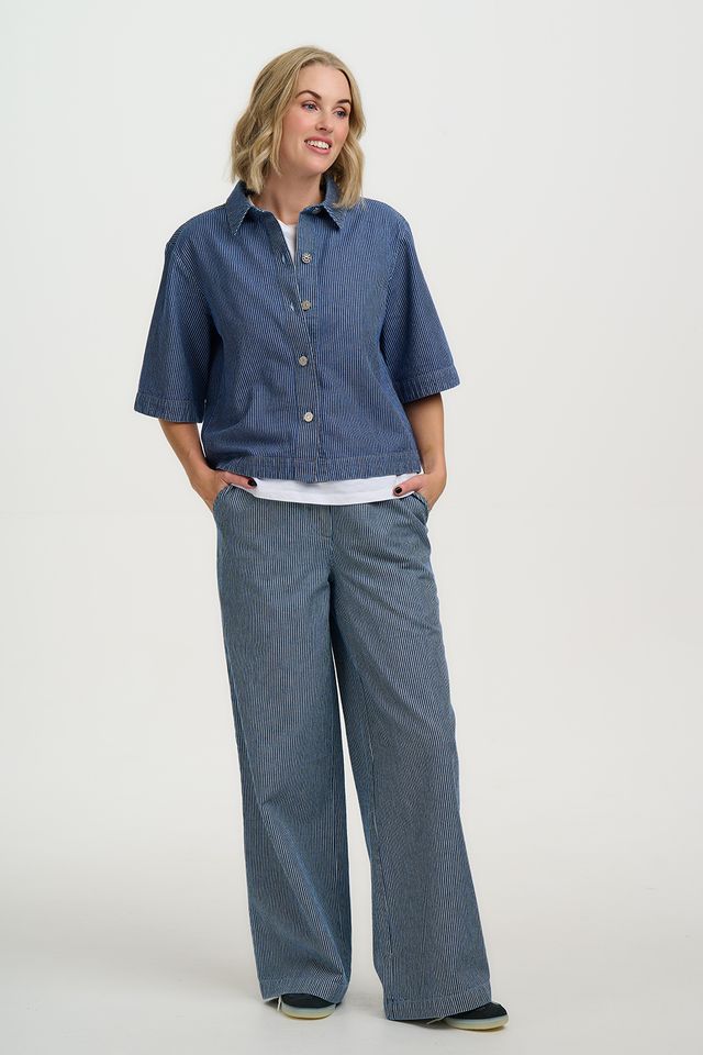 BLUE STRIPE DENIM  AMITY JACKET