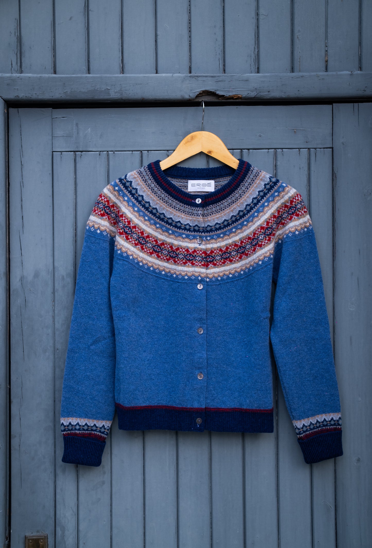 Alpine Short Cardigan Blue Morning