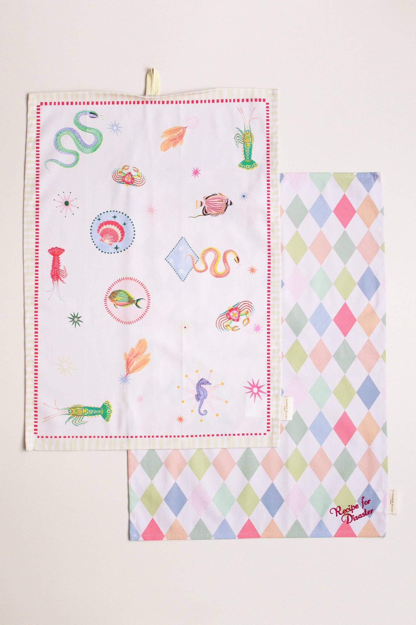 YVONNE ELLEN SET OF 2 TEA TOWELS HARLEQUIN
