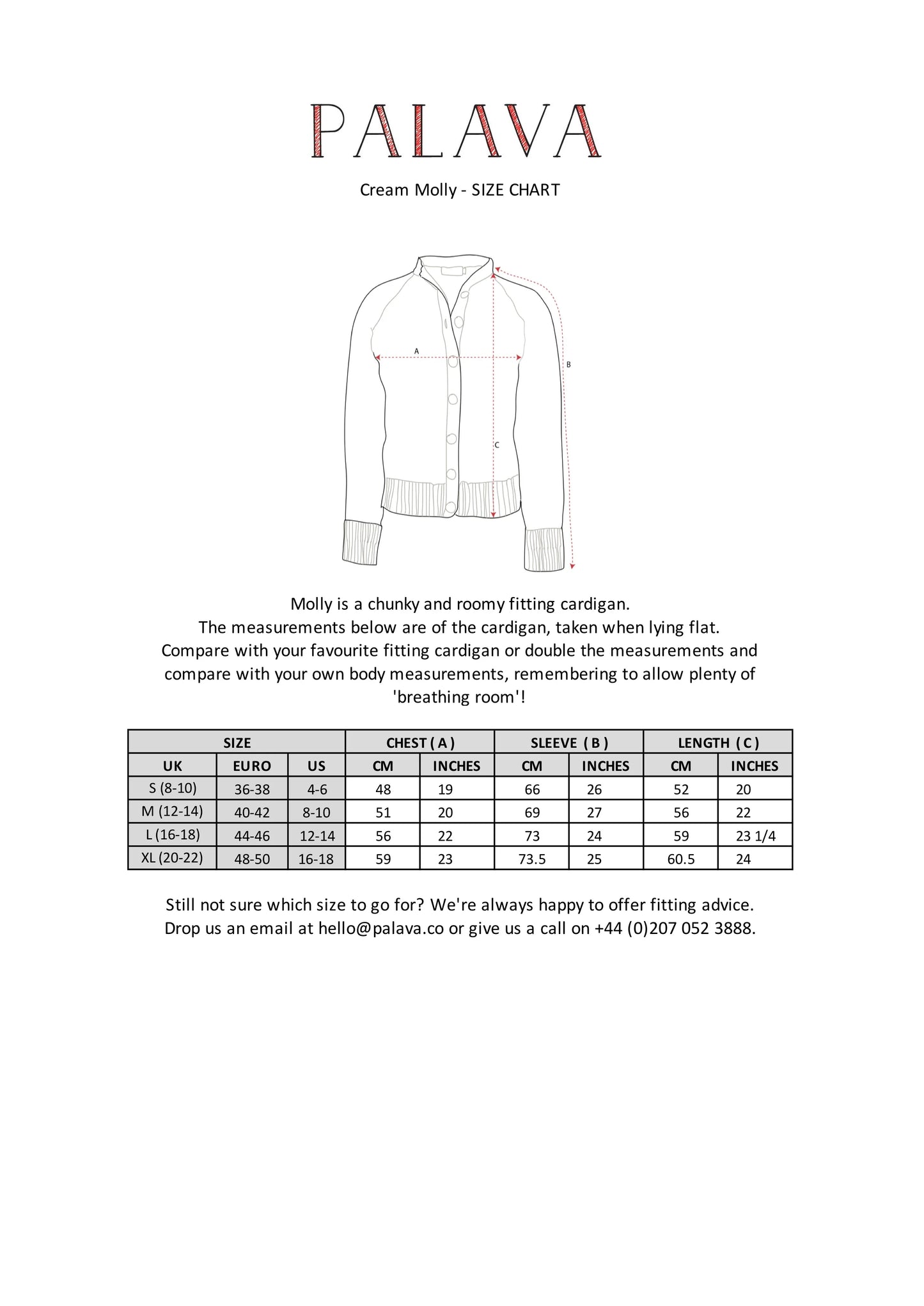 Molly Cardigan Cream Large (16-18)