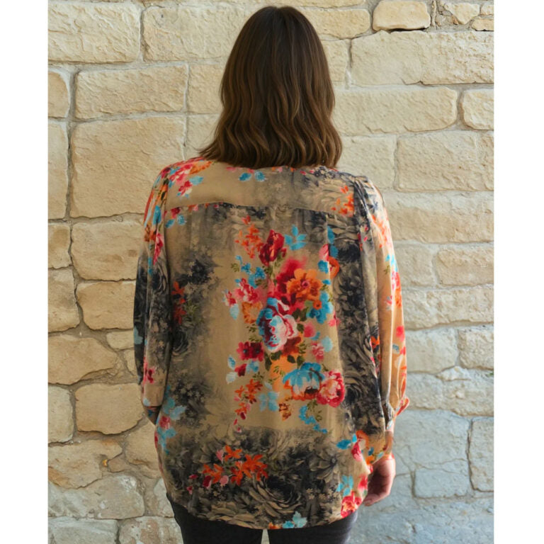 Floral Print Button Down Shirt