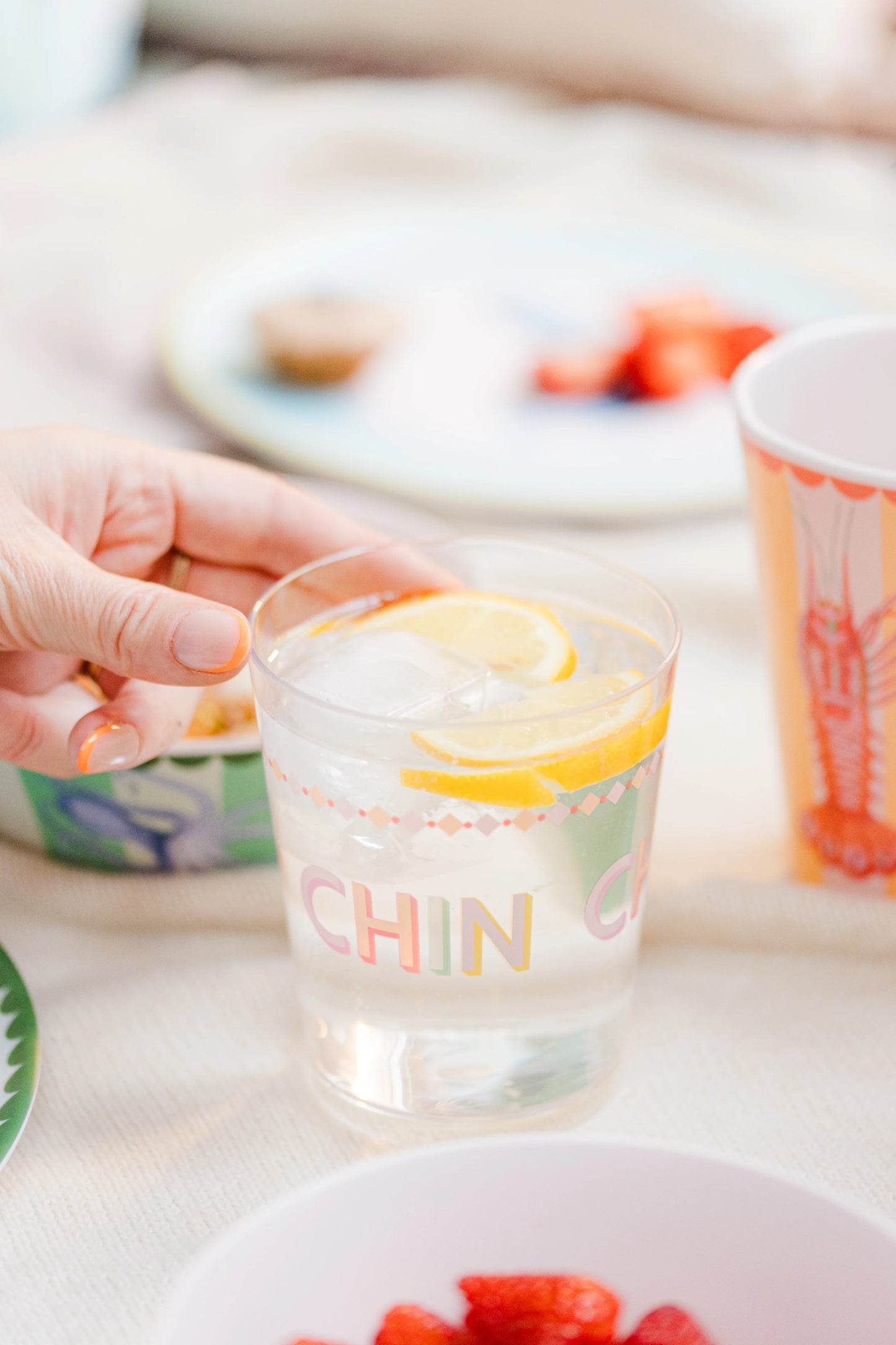 YVONNE ELLEN SET OF 4 PICNIC TUMBLERS