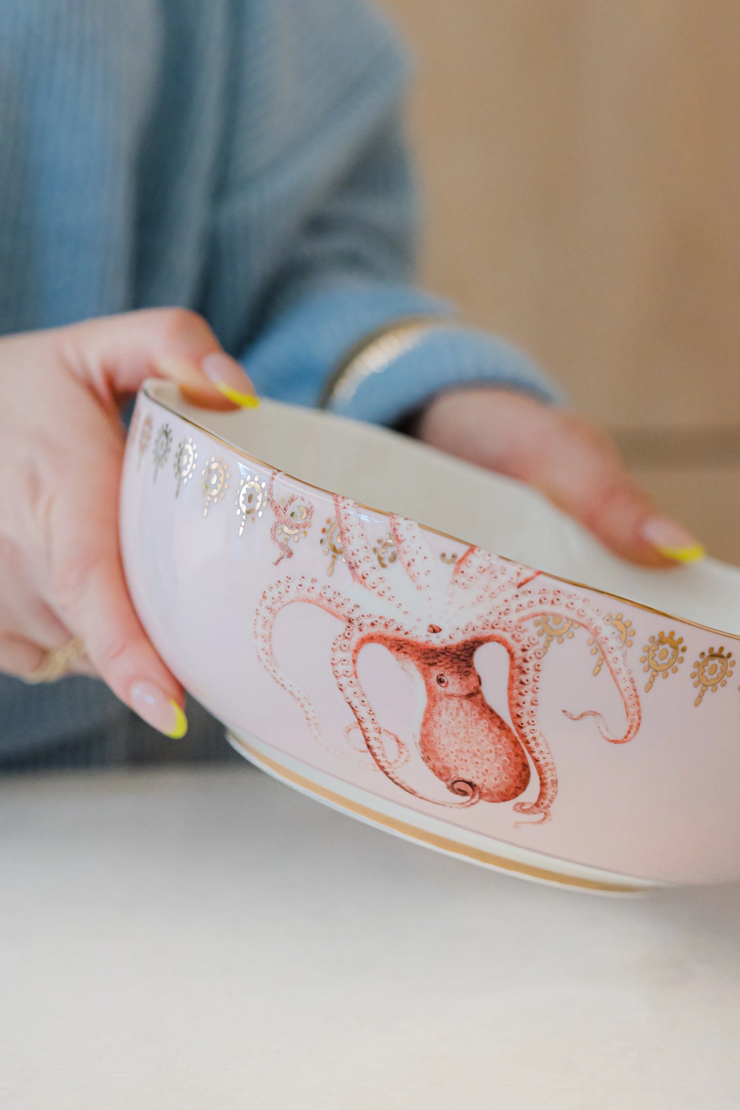YVONNE ELLEN SERVING BOWL OCTOPUS