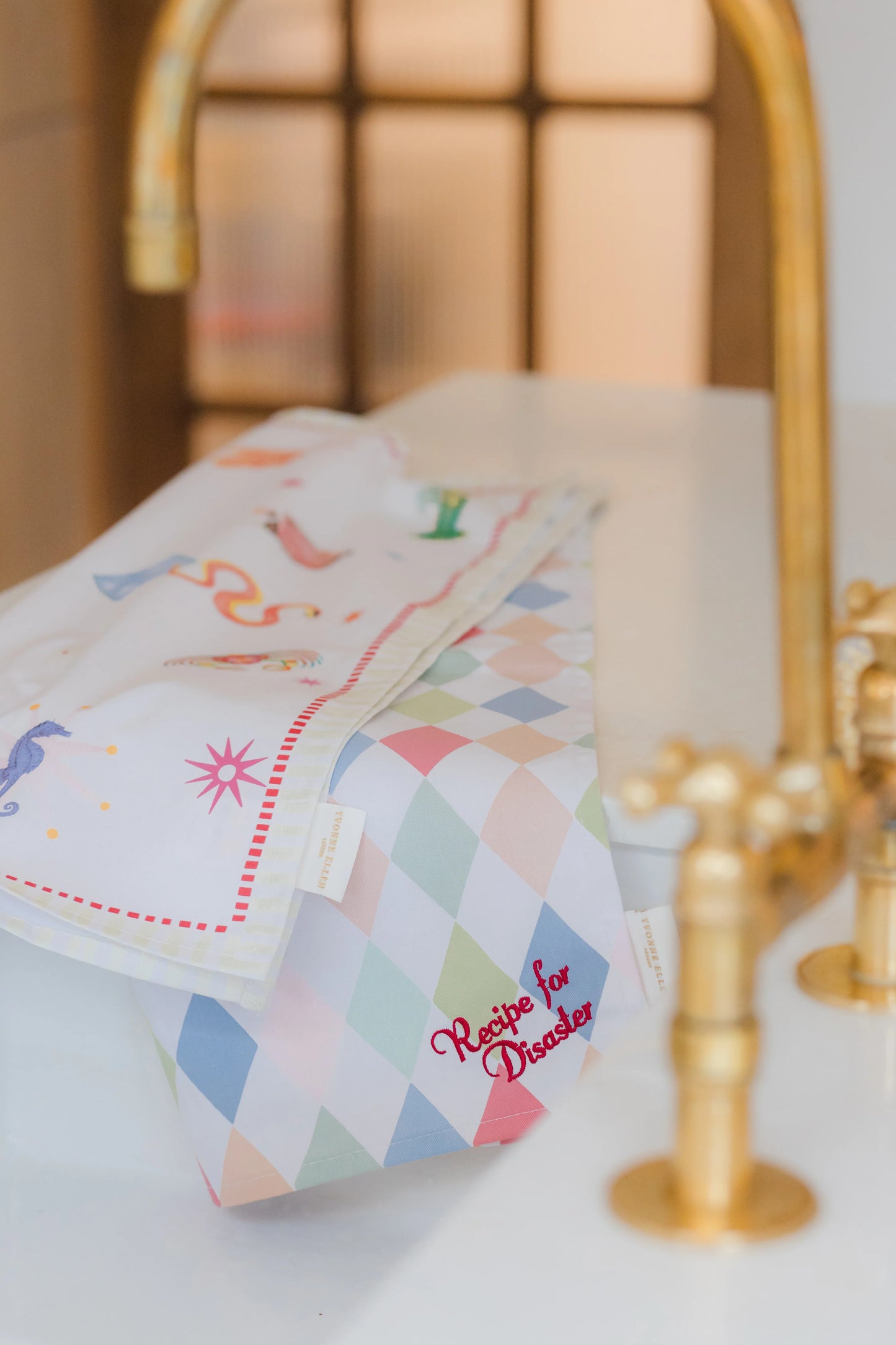 YVONNE ELLEN SET OF 2 TEA TOWELS HARLEQUIN