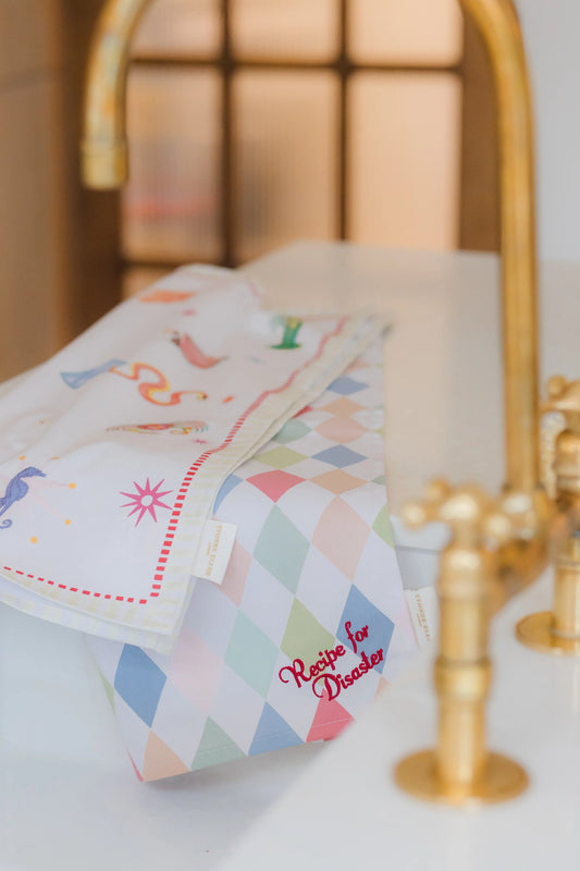 YVONNE ELLEN SET OF 2 TEA TOWELS HARLEQUIN