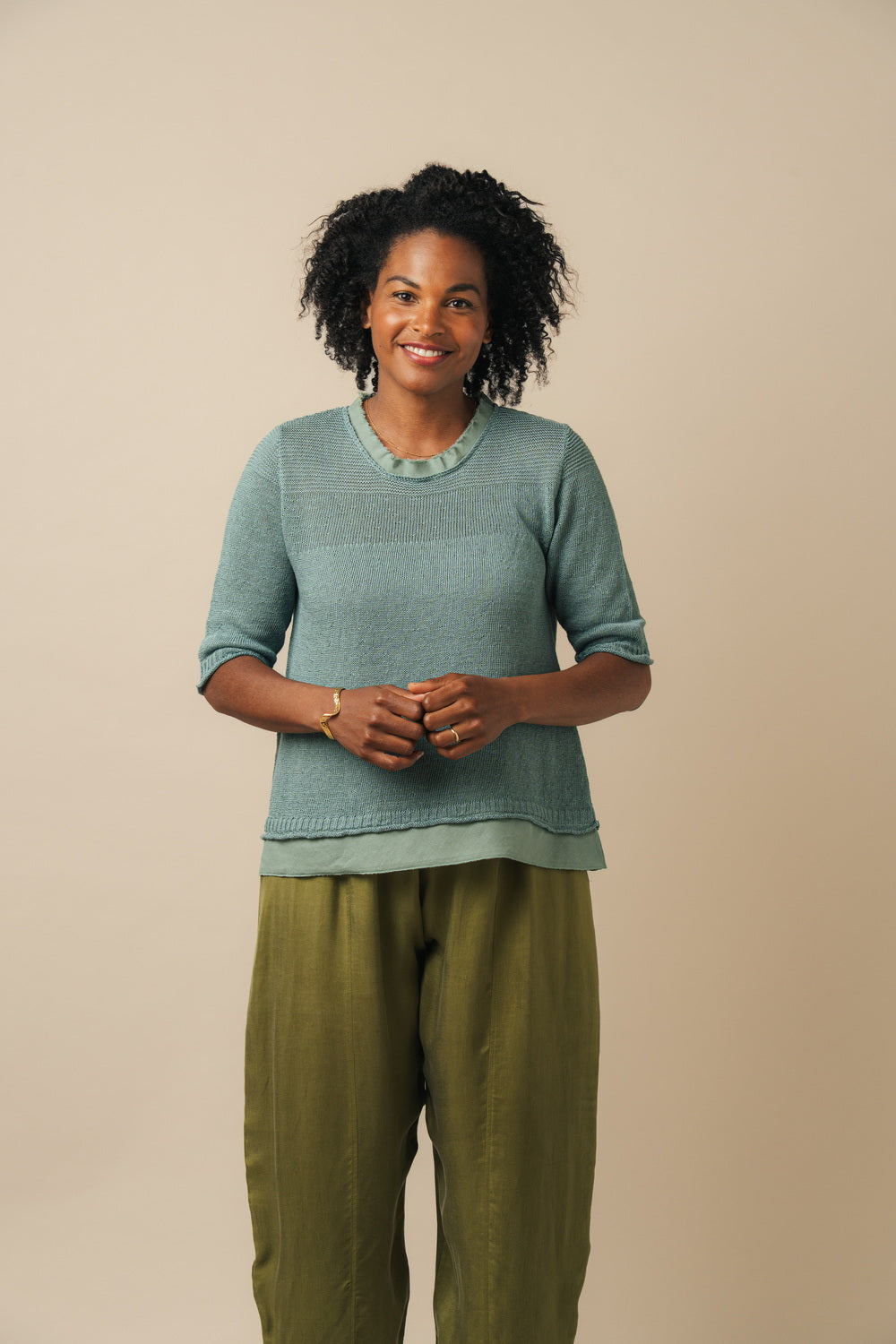 Stichill Long Sleeve Sweater Caspian