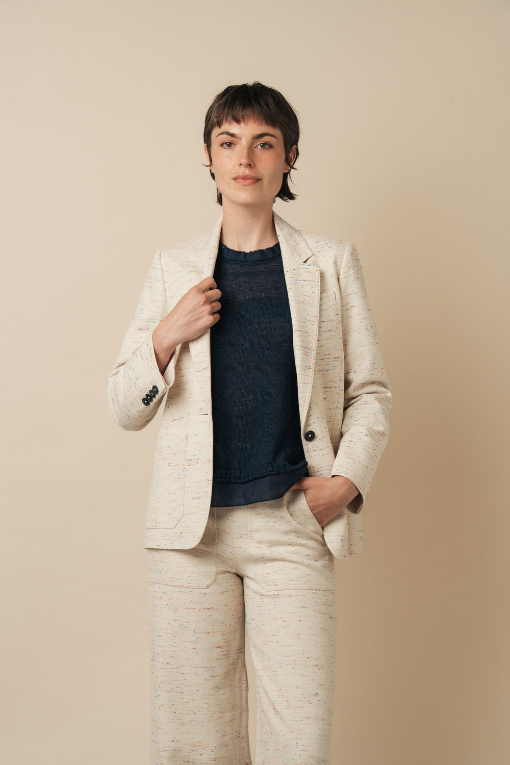 Stichill Short Sleeve Sweater Linen