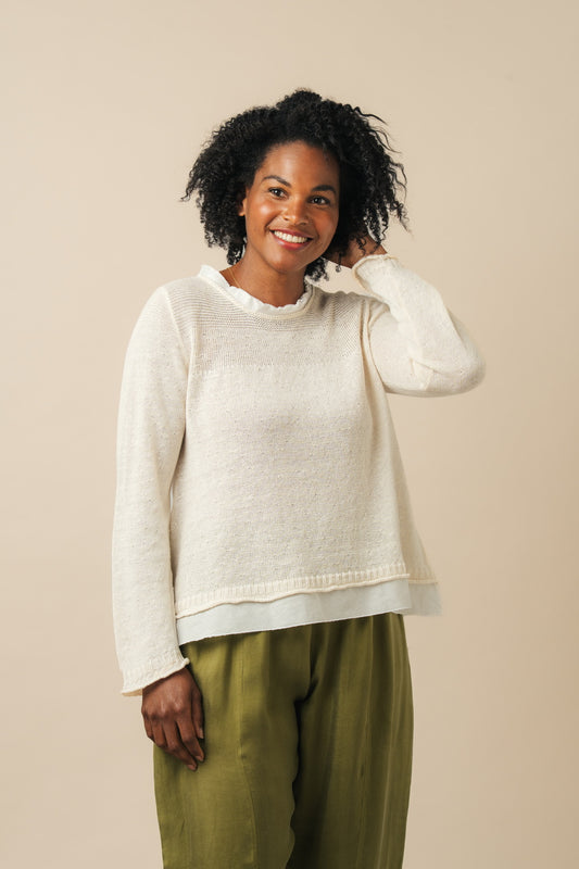 Stichill Long Sleeve Sweater Linen