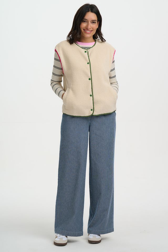 OATMEAL SOPHIE FLEECE GILET