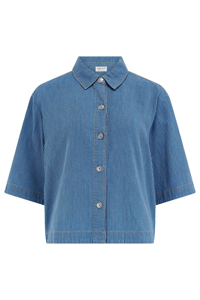 BLUE STRIPE DENIM  AMITY JACKET