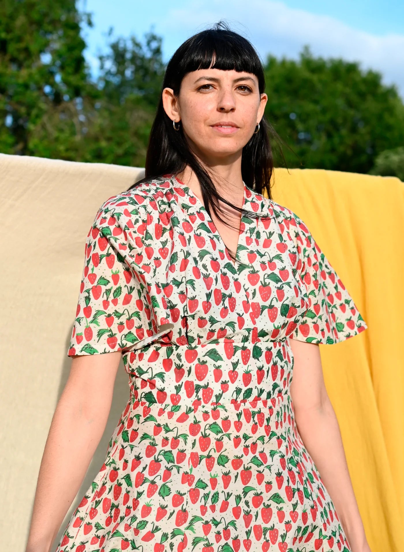 Rita Dress - Red Strawberries