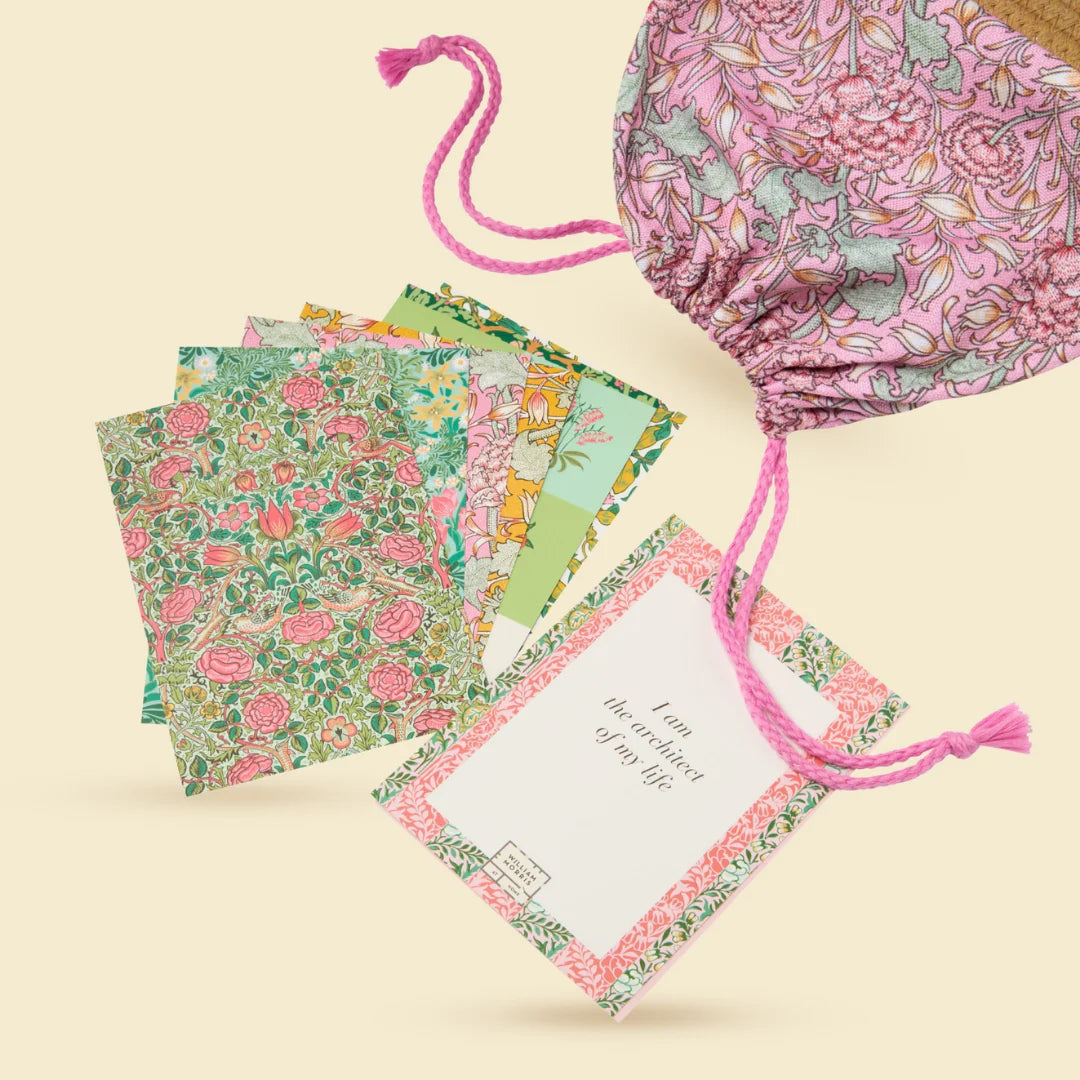 WILLIAM MORRIS AT HOME - THE MODERN HOMEMAKER Wellness Washbag with 10 Affirmation Cards