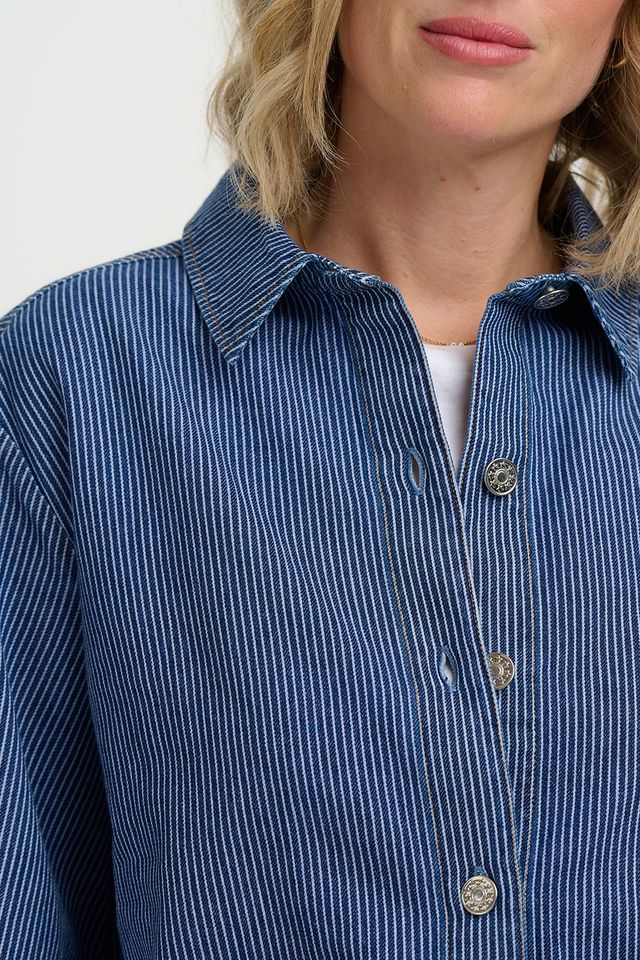 BLUE STRIPE DENIM  AMITY JACKET