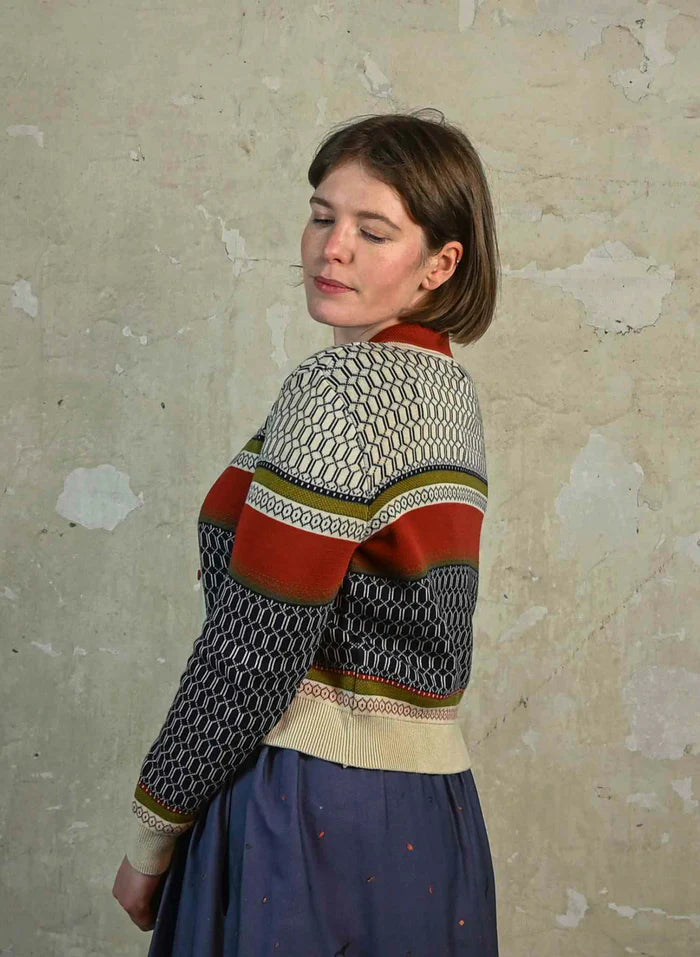 Vera - Geometric Fairisle Jacquard  Extra Large (20-22)