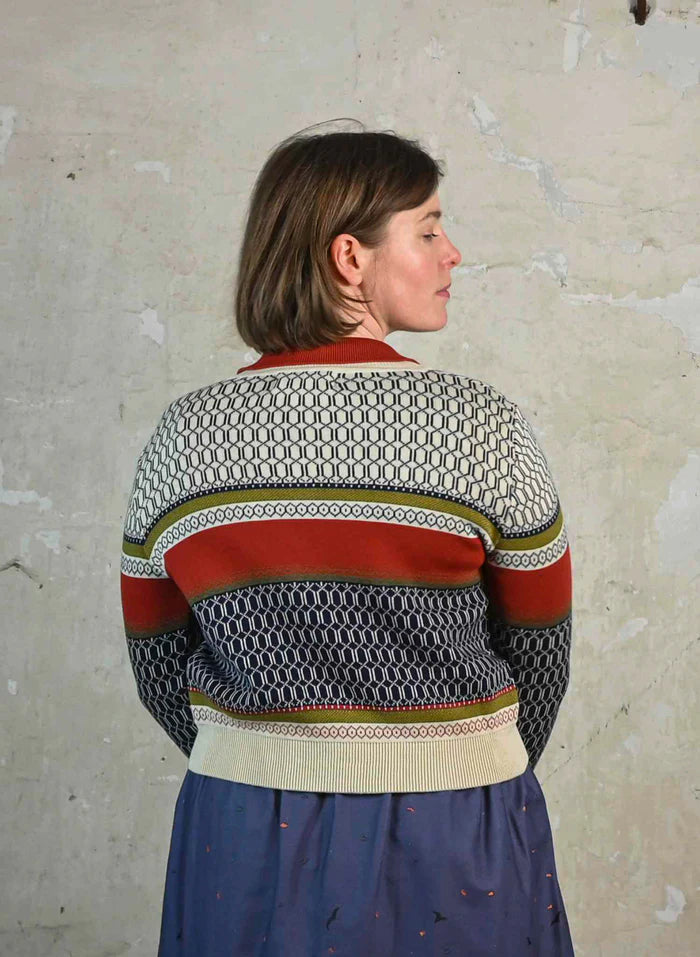 Vera - Geometric Fairisle Jacquard  Extra Large (20-22)