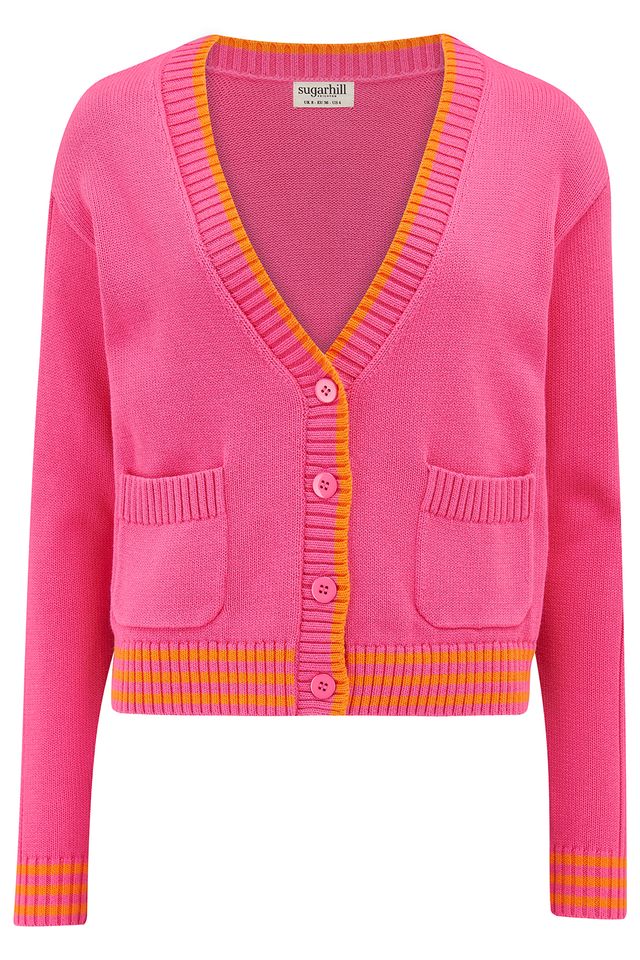 PINK, ORANGE HIGHLIGHTS  SIGOURNEY CARDIGAN