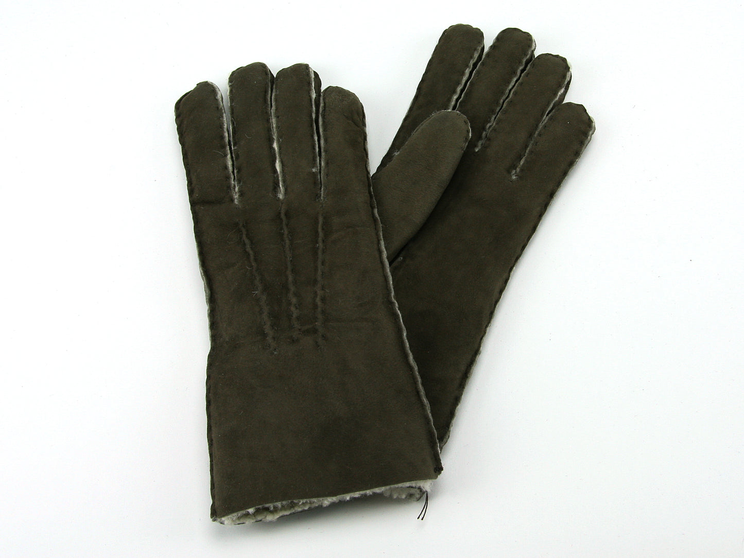Hand Sewn Ladies Lambskin Gloves - Brown