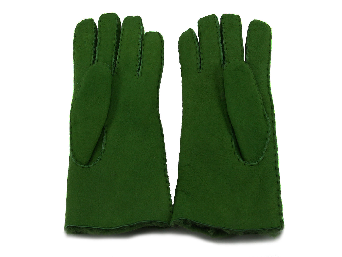 Hand Sewn Ladies Lambskin Gloves - Dark Green