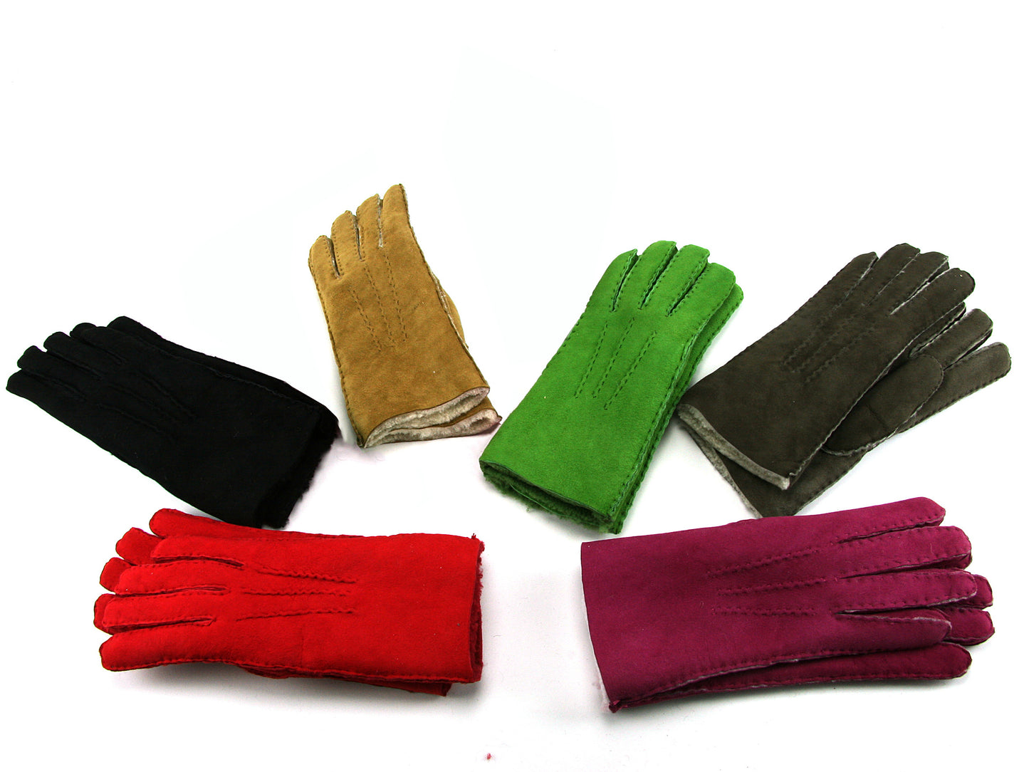 Hand Sewn Ladies Lambskin Gloves - Red