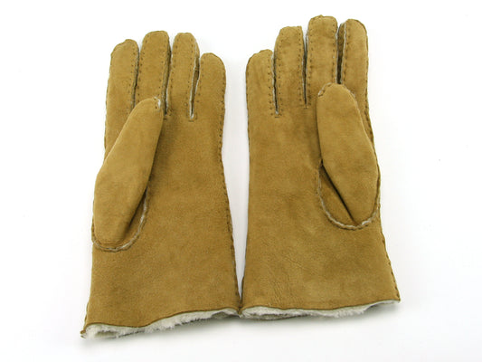 Hand Sewn Ladies Lambskin Gloves - Tan
