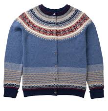 Alpine Short Cardigan Blue Morning
